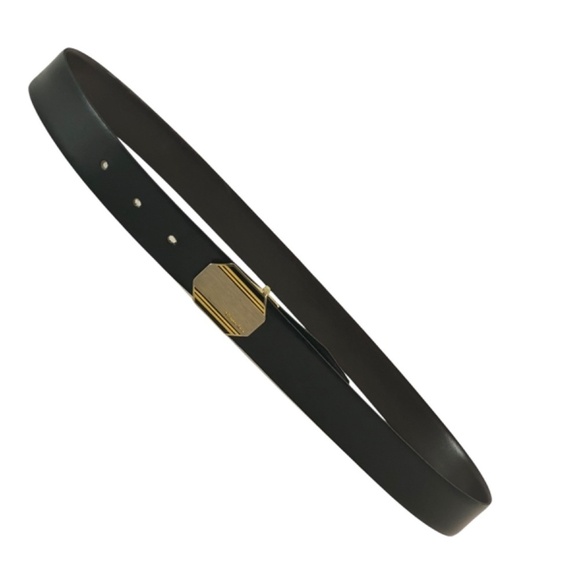 CHRISTIAN DIOR Vtg Women’s Reversible Adjustable Belt Gold Silver Buckle Size 34 - Picture 4 of 14